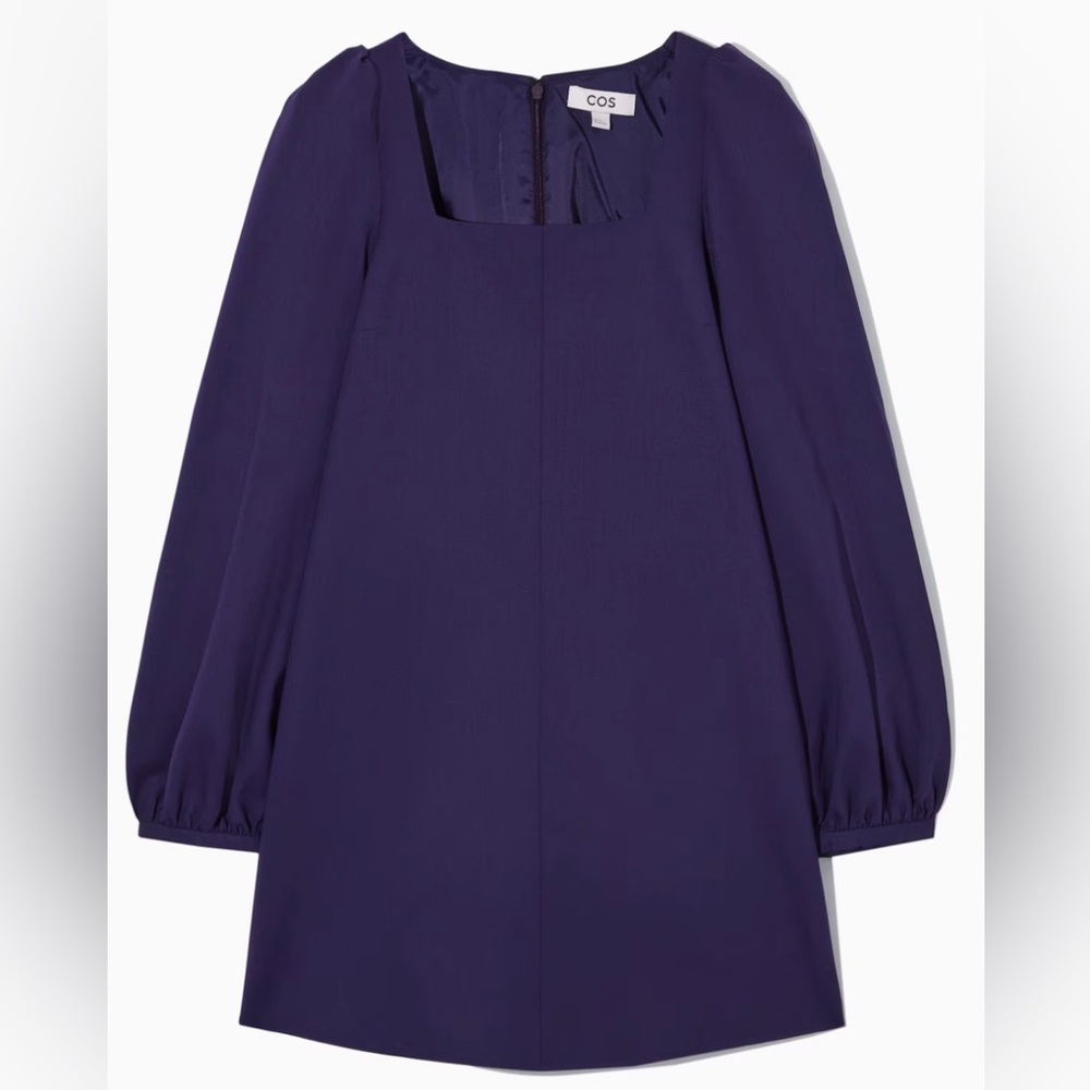 COS A-line Puff-sleeved mini dress